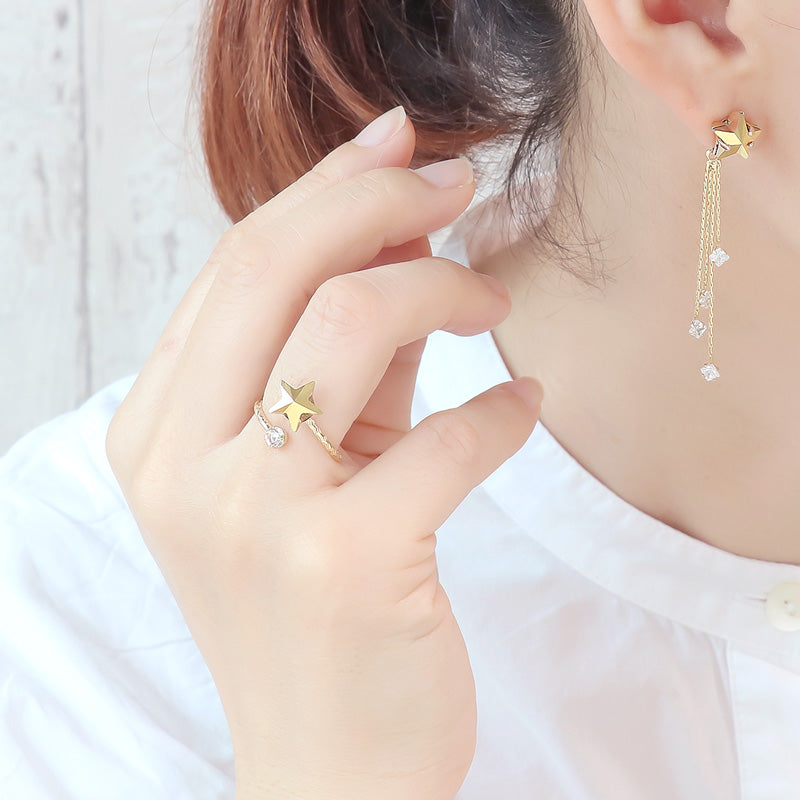 レシピNo.KR0892 貴和クリスタルのスターアクセサリー3種