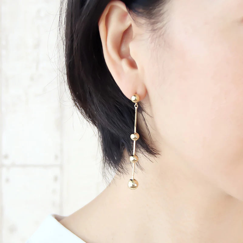 ステンレスピアス メタルボール カン付 キャッチ付 ゴールド