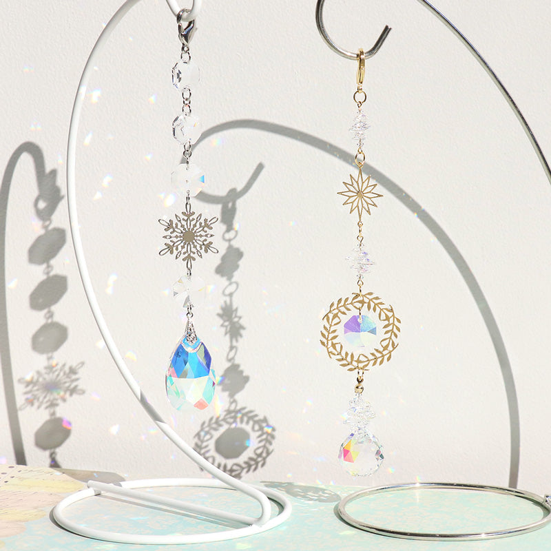 レシピNo.KR0900 クリスタルとエッチングパーツのサンキャッチャー2種