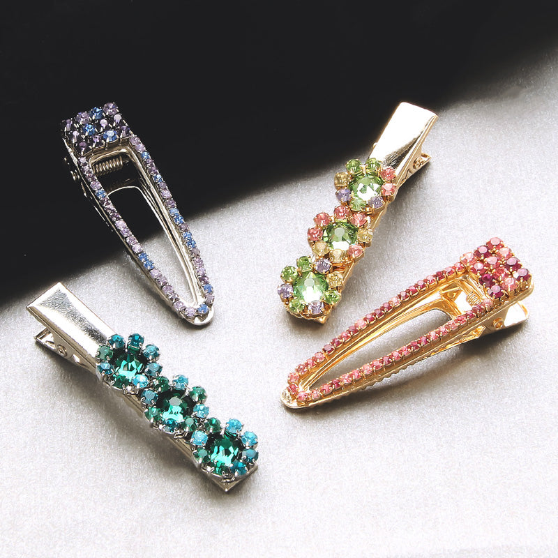 レシピNo.KR0914 連爪チェーンのマルチカラーヘアクリップ2種