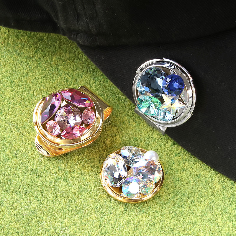 レシピNo.KR0927 貴和クリスタルのビジューゴルフマーカー3種