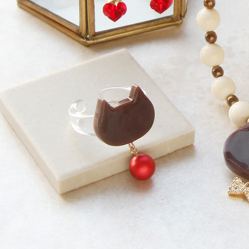 レシピNo.KR0930 ショコラネコのアクセサリー3種