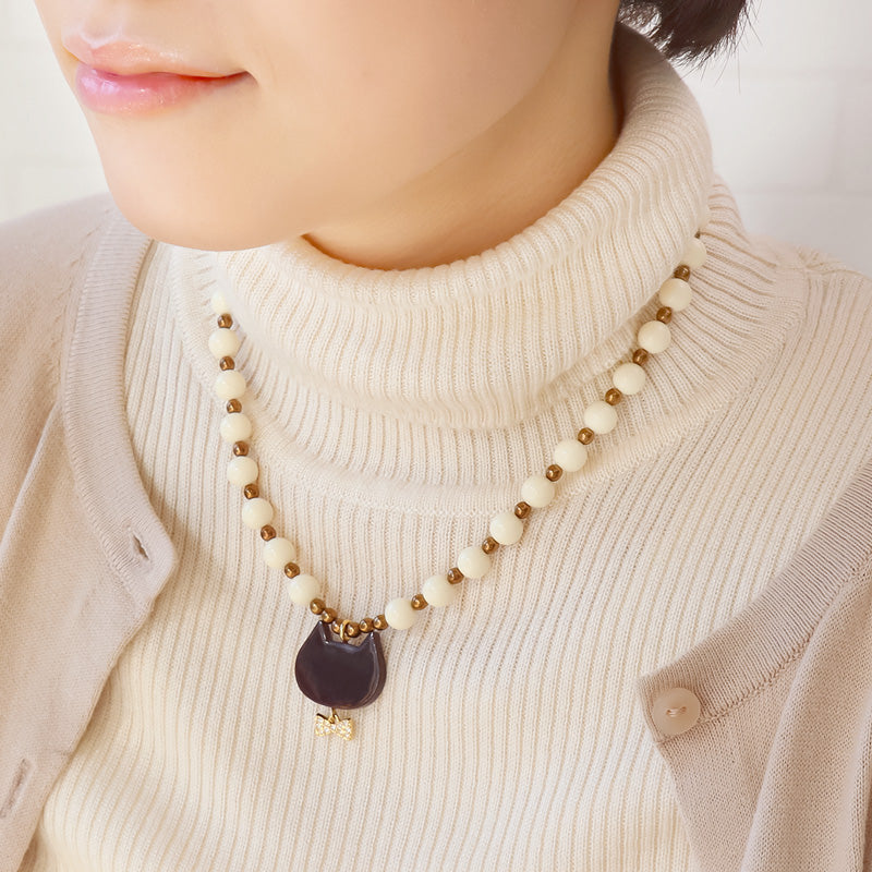 レシピNo.KR0930 ショコラネコのアクセサリー3種