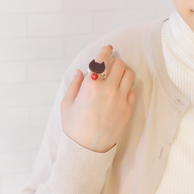 レシピNo.KR0930 ショコラネコのアクセサリー3種