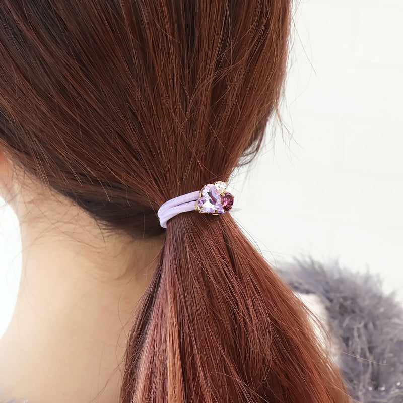 レシピNo.KR0932 貴和クリスタルのラブリーヘアアクセサリー2種