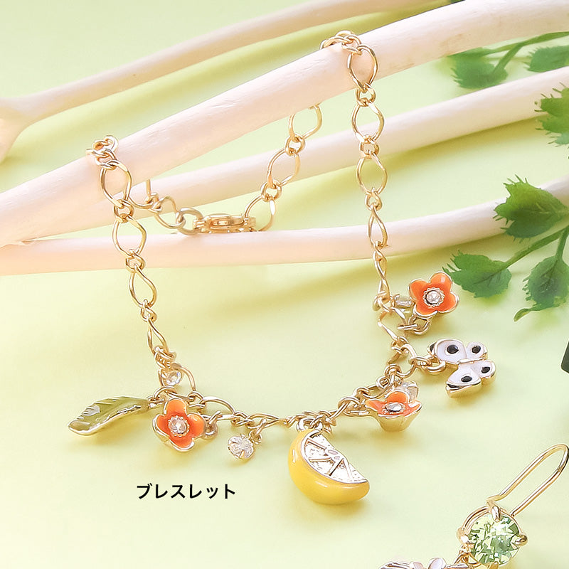レシピNo.KR0934 フルーツとフラワーのアクセサリー2種