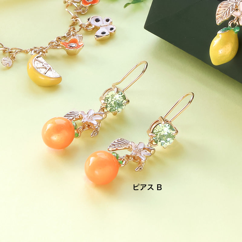 レシピNo.KR0934 フルーツとフラワーのアクセサリー2種