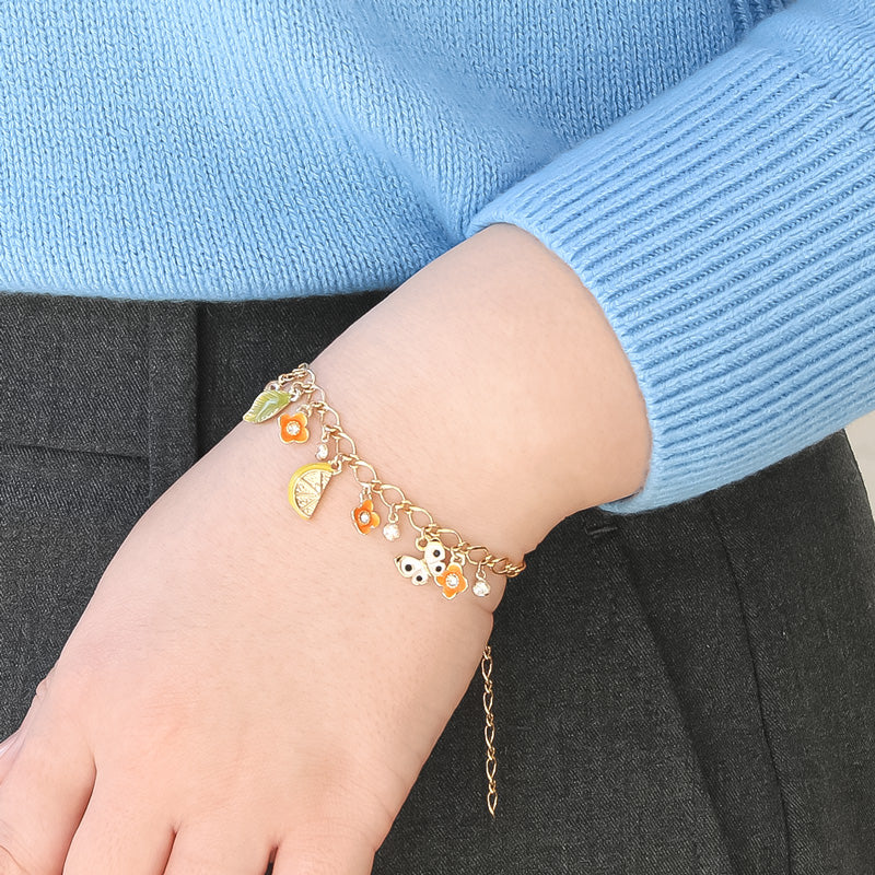 レシピNo.KR0934 フルーツとフラワーのアクセサリー2種