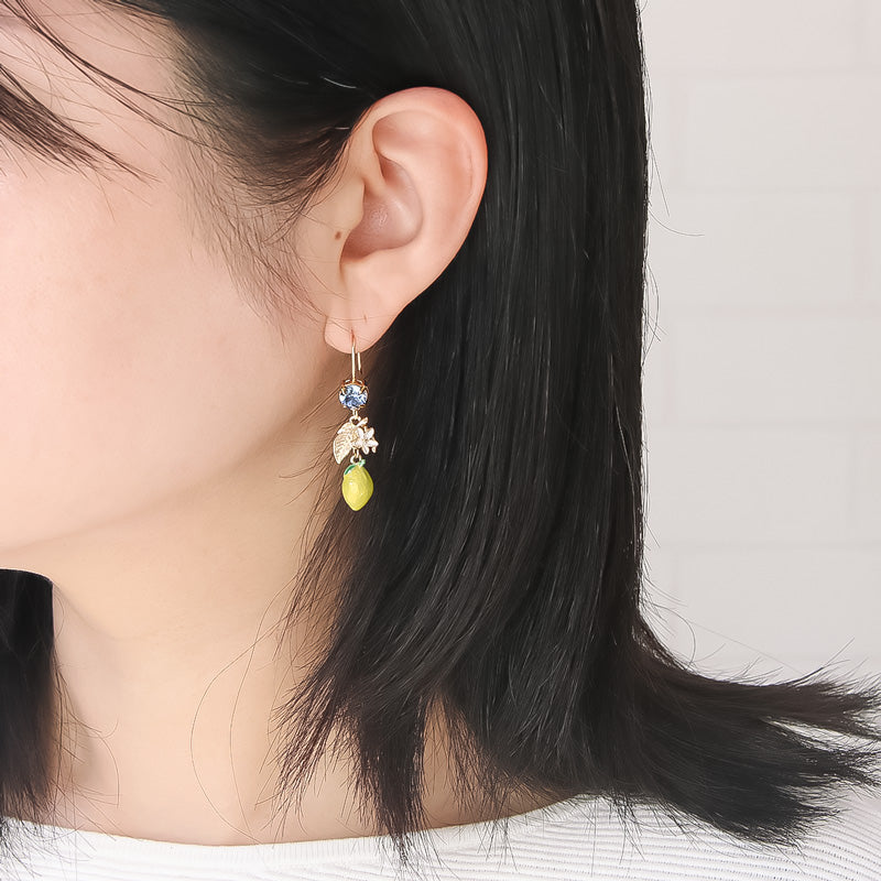 レシピNo.KR0934 フルーツとフラワーのアクセサリー2種