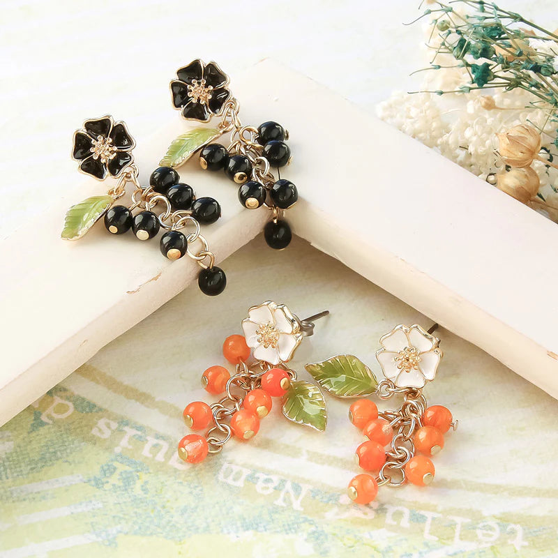Charm Flower Rosa Epo Black/G