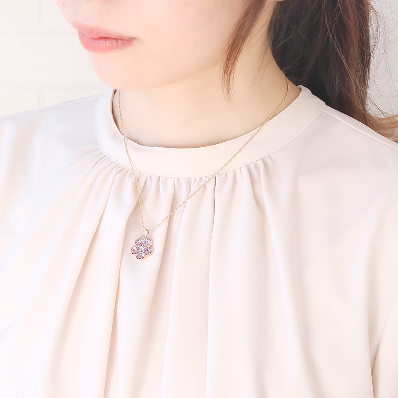 レシピNo.KR0937 貴和クリスタル#4884のさくらアクセサリー3種