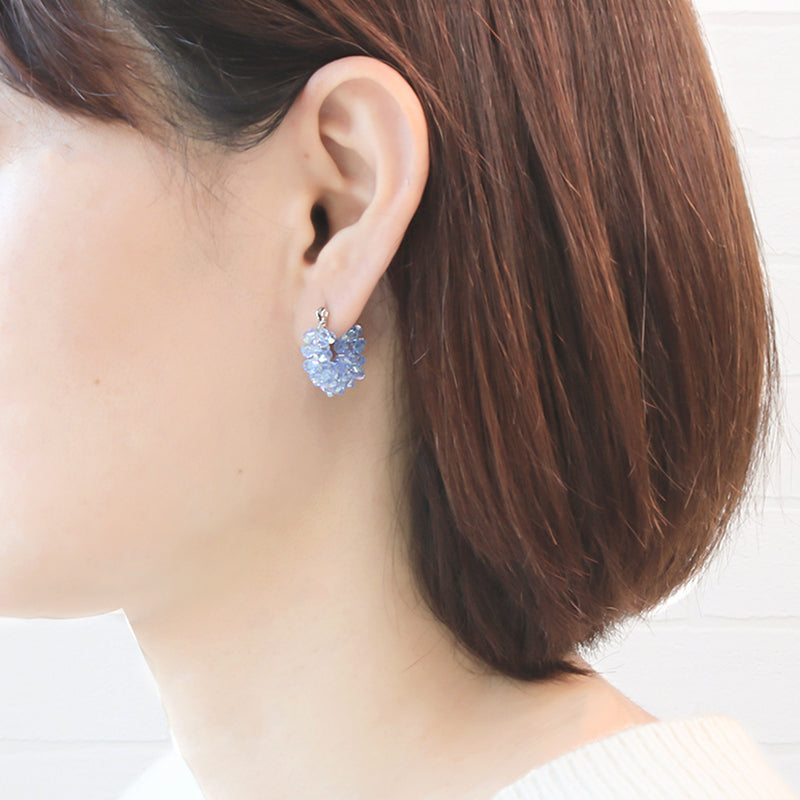 レシピNo.KR0948 クリスタルの煌めきワイヤーフープピアス