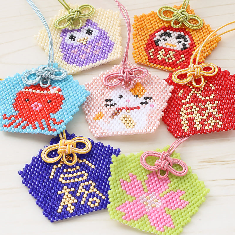 Recipe No.KR0954 Puronal amulet brick stitch motif 7 types