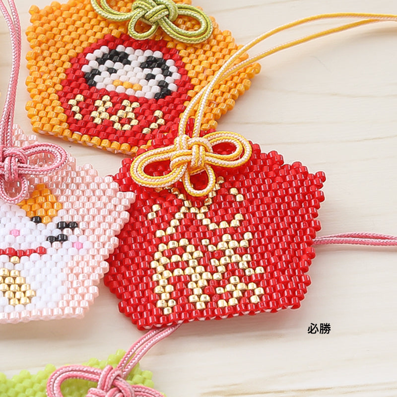 レシピNo.KR0954 五角お守りのブリックステッチモチーフ7種