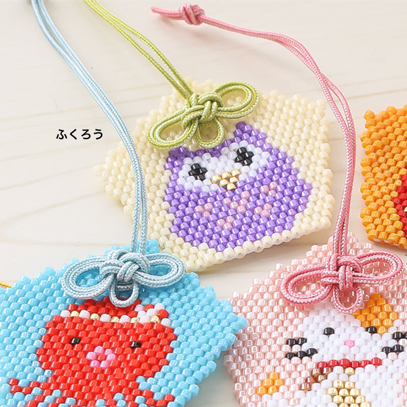 レシピNo.KR0954 五角お守りのブリックステッチモチーフ7種