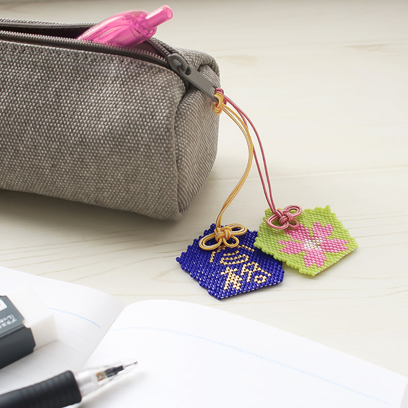 レシピNo.KR0954 五角お守りのブリックステッチモチーフ7種