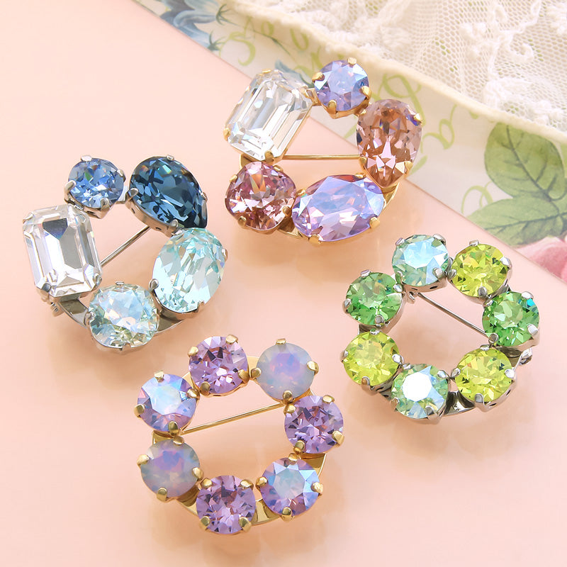 Recipe No.KR0957Kiwa crystals2 types of ring bijou brooches