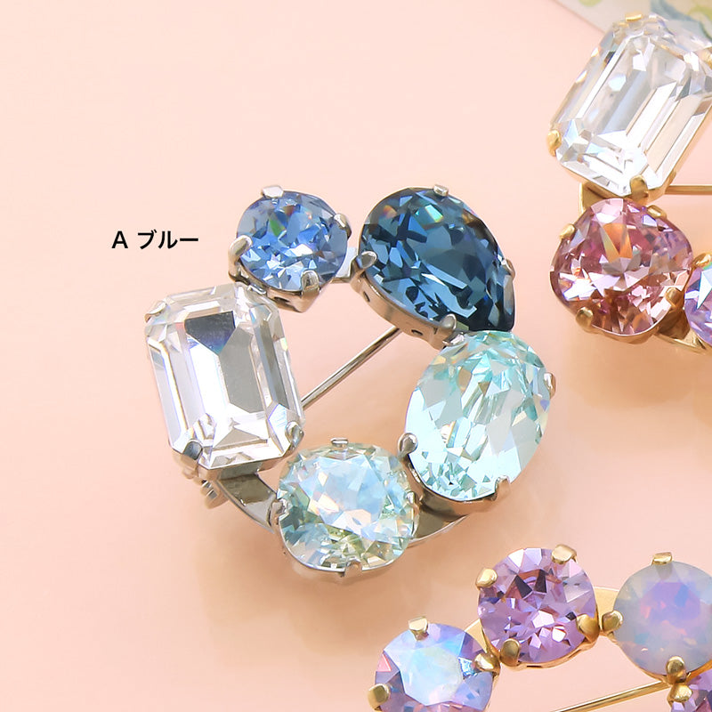 Recipe No.KR0957Kiwa crystals2 types of ring bijou brooches