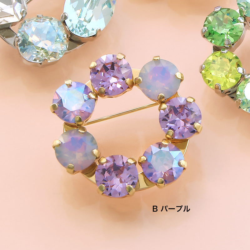 Recipe No.KR0957Kiwa crystals2 types of ring bijou brooches