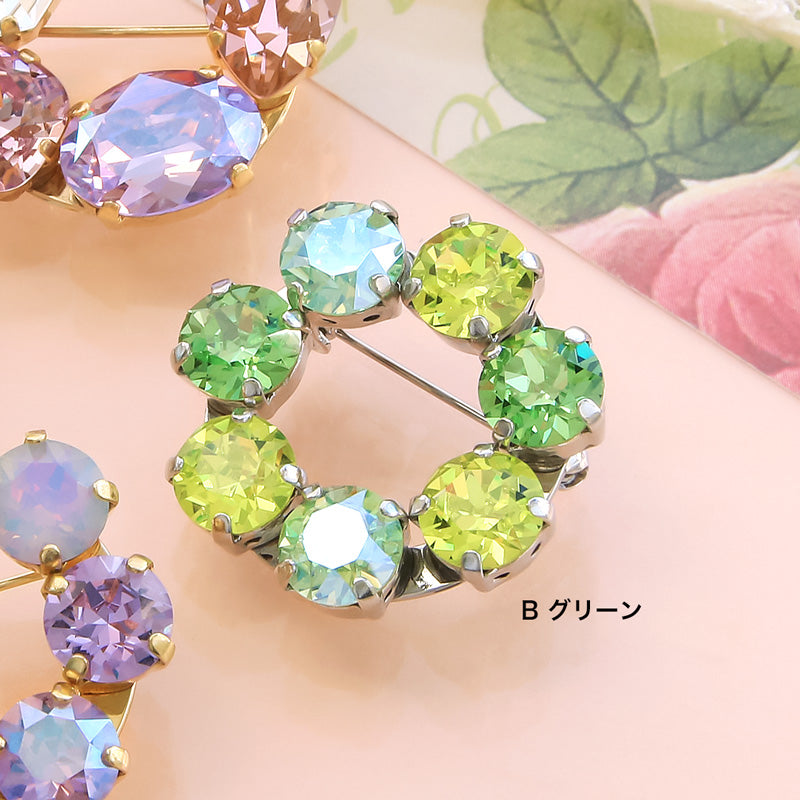 Recipe No.KR0957Kiwa crystals2 types of ring bijou brooches