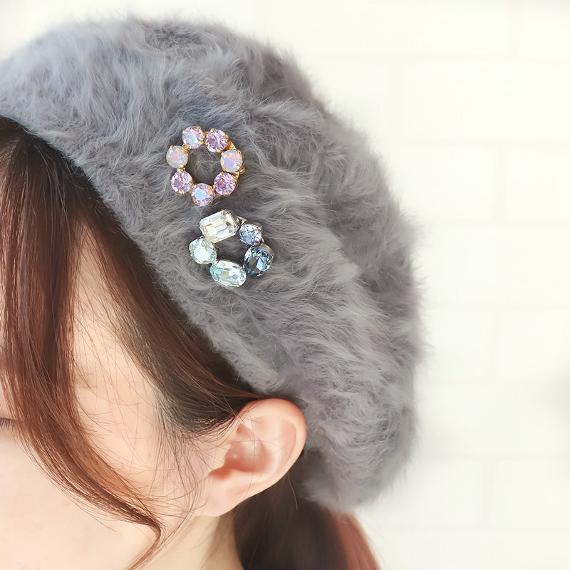 Recipe No.KR0957Kiwa crystals2 types of ring bijou brooches