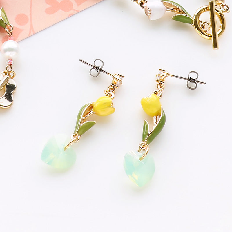 レシピNo.KR0967 チャームチューリップ2カンのアクセサリー3種