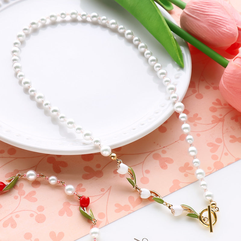 レシピNo.KR0967 チャームチューリップ2カンのアクセサリー3種