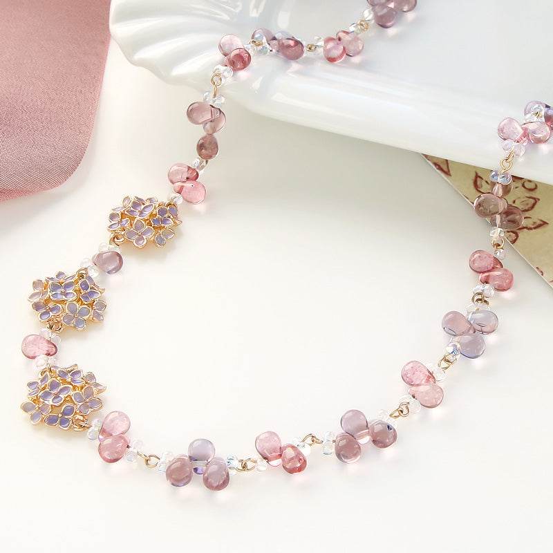 Recipe No.kr0969 Charm hydrangea necklace