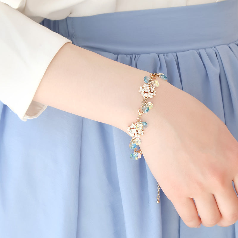 レシピNo.KR0970 チャーム紫陽花のアクセサリー2種