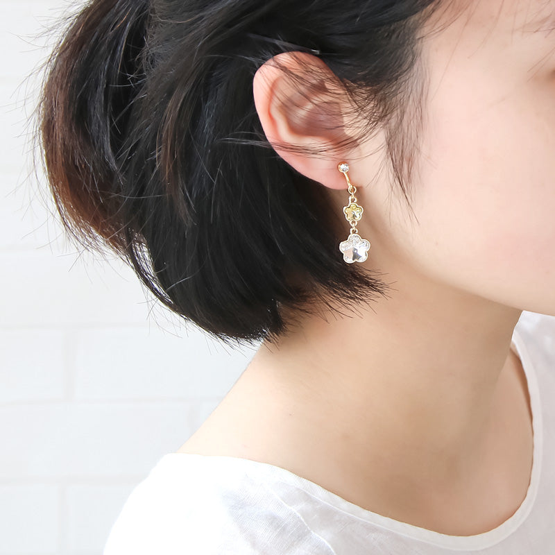 レシピNo.KR0973 貴和クリスタル#4744のアクセサリー2種