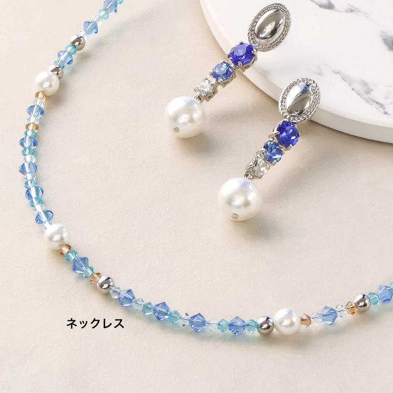 レシピNo.KR0979 貴和クリスタルのグラデーションアクセサリー2種