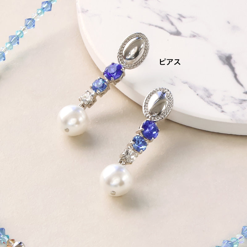 レシピNo.KR0979 貴和クリスタルのグラデーションアクセサリー2種