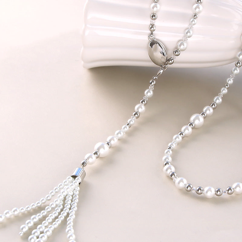 レシピNo.KR0980 クリスタルパールの3wayネックレス