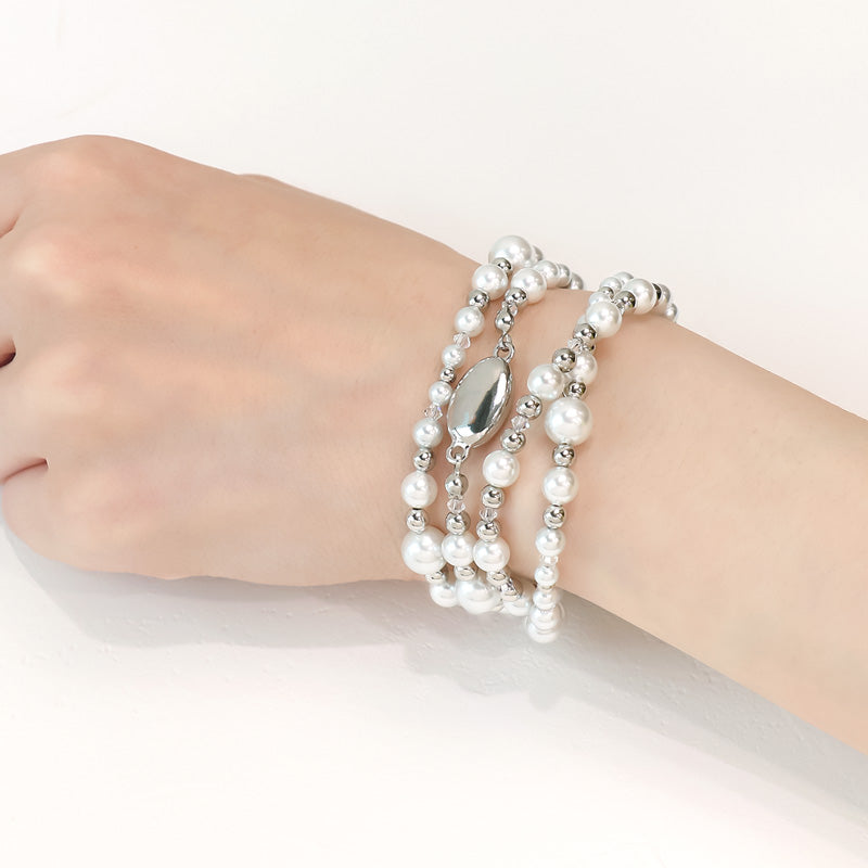レシピNo.KR0980 クリスタルパールの3wayネックレス