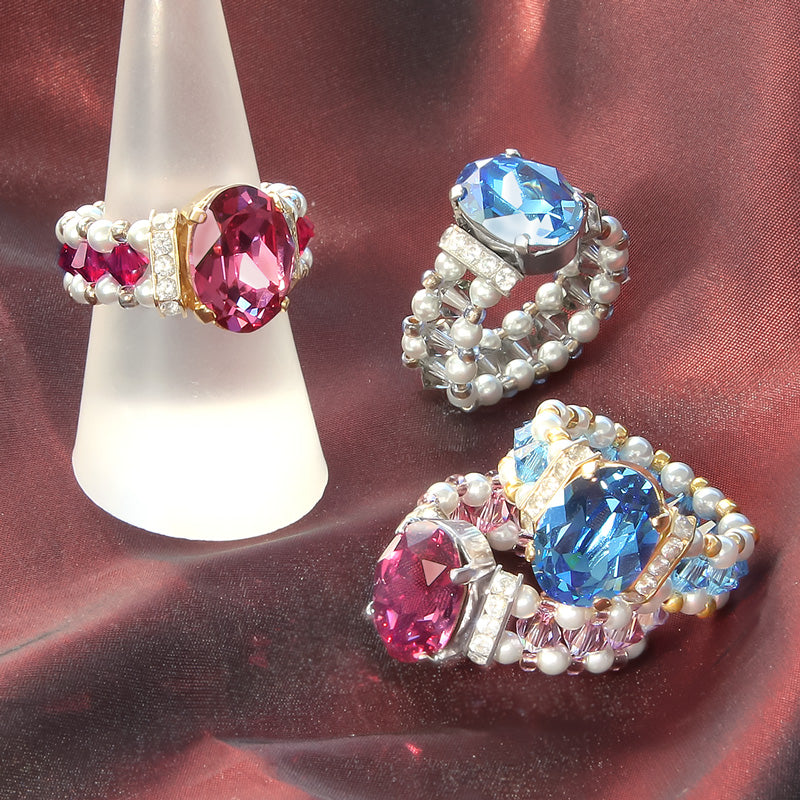Recipe No.KR0982 Pearl bijubering of Kiwa Crystal