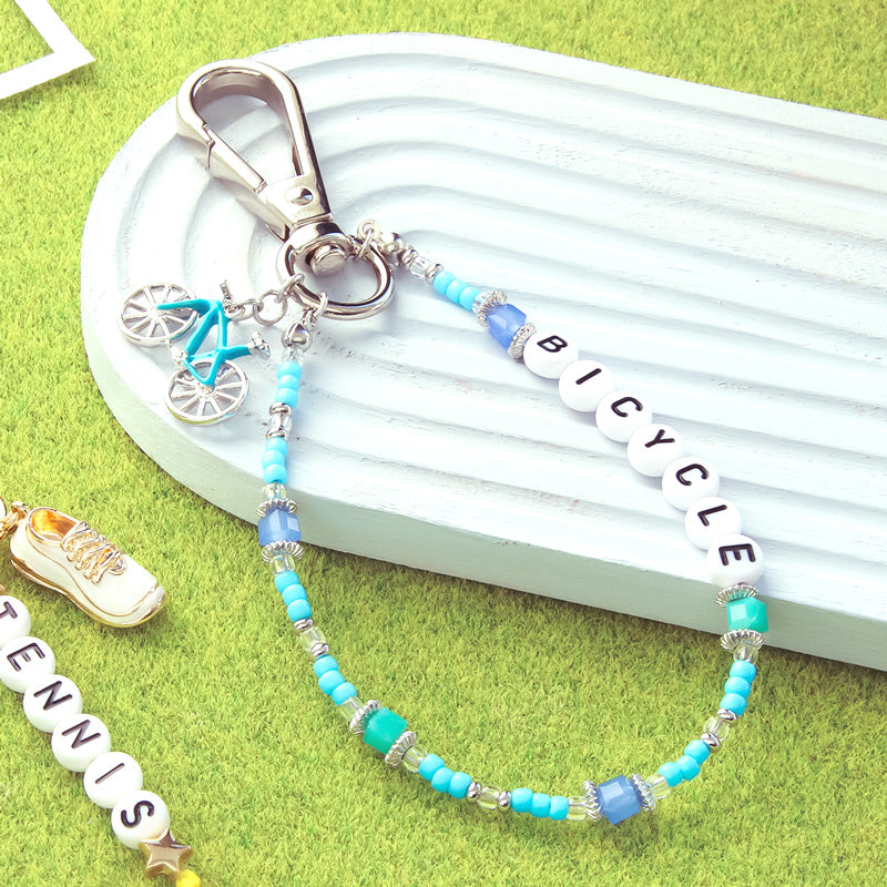 レシピNo.KR0993 スポーツチャームのキーホルダー2種