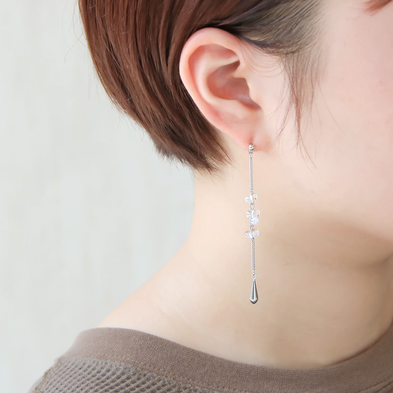 レシピNo.KR0997 メタルパーツドロップとスライドボールのアクセサリー2種