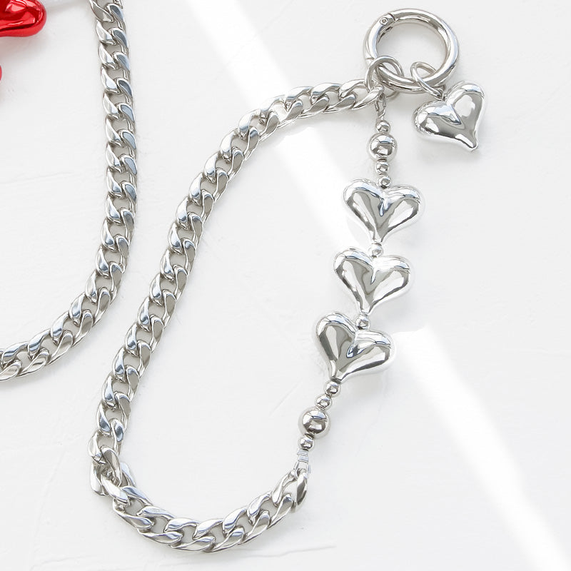 レシピNo.KR1000 アクリルビーズハートのストラップ