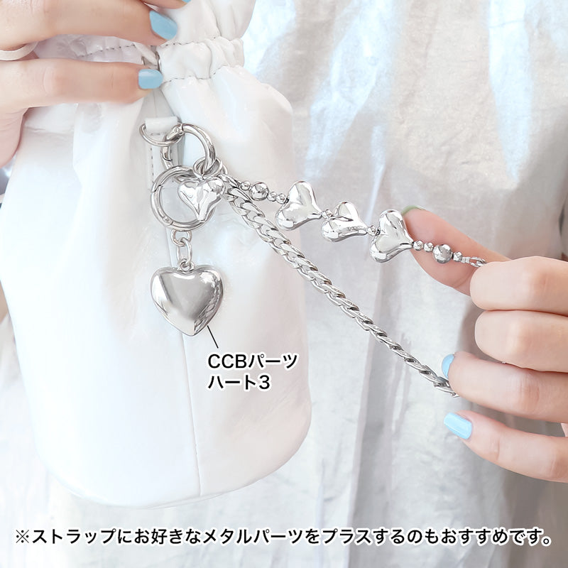レシピNo.KR1000 アクリルビーズハートのストラップ
