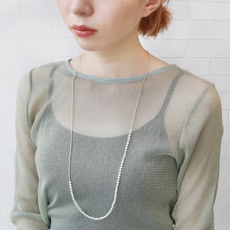 Recipe No.KR1017 Baolicolor Long Necklace with freshwater pearl potatoes
