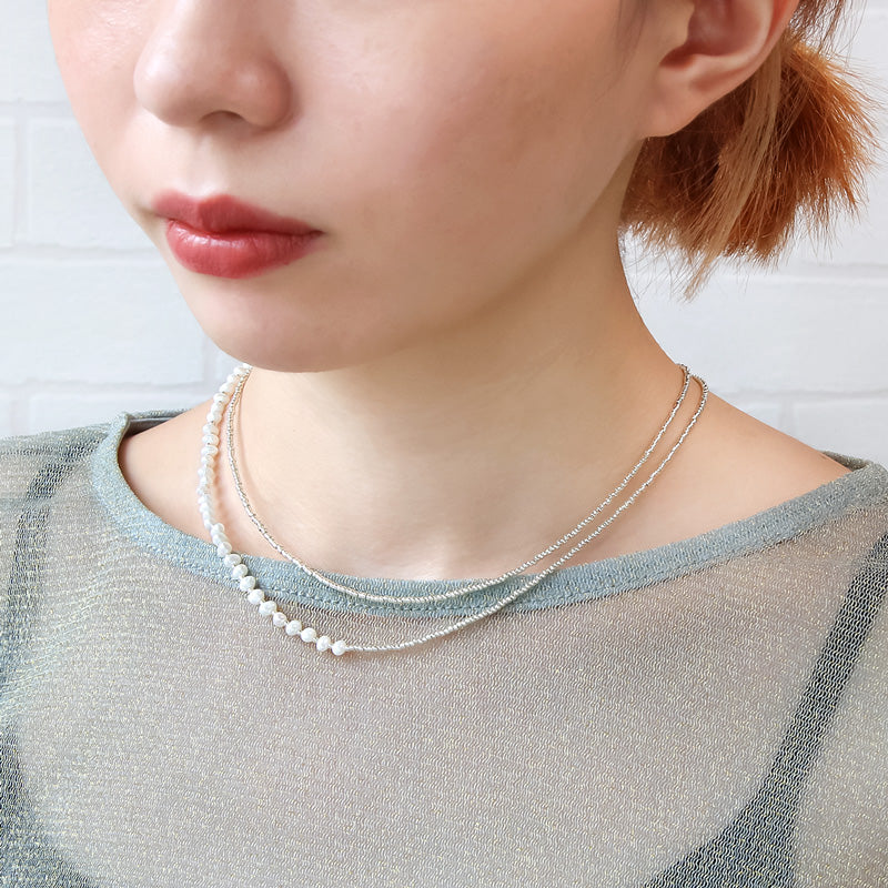 Recipe No.KR1017 Baolicolor Long Necklace with freshwater pearl potatoes