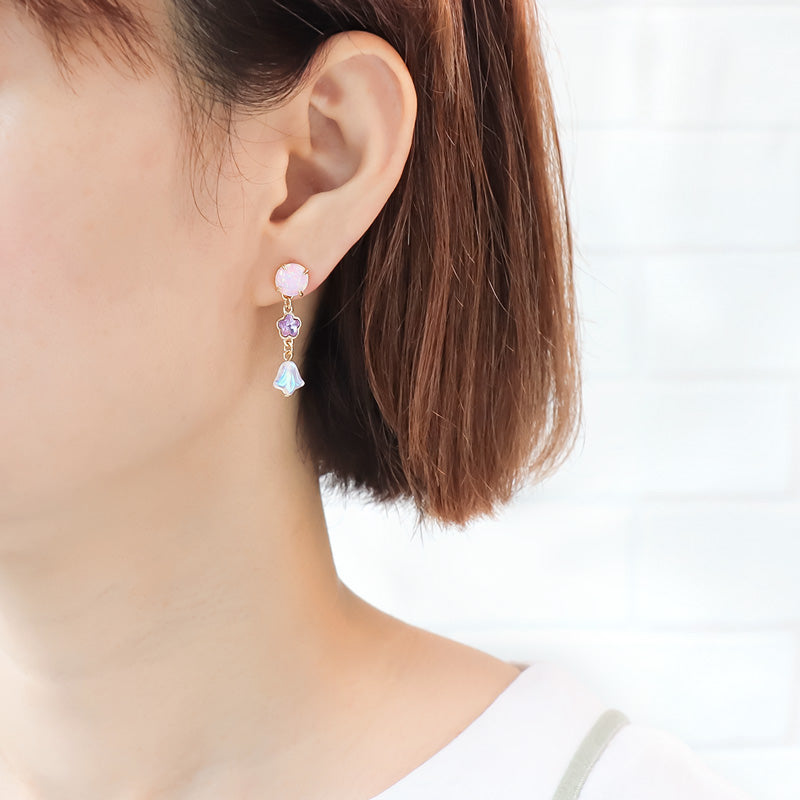 レシピNo.KR1035 人工オパールのレディーアクセサリー2種