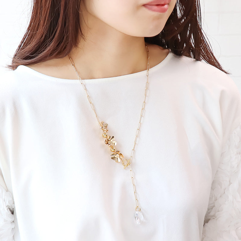 レシピNo.KR1054 トリプルフラワーネックレス