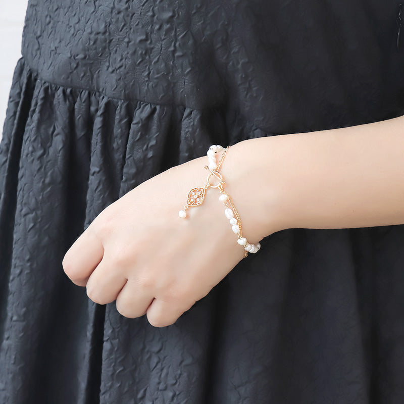 レシピNo.KR1055 スカシパーツとパールのアクセサリー2種