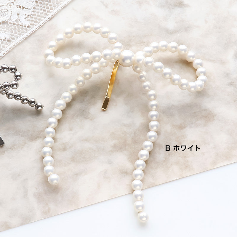 レシピNo.KR1056 リボンモチーフのポニーフック2種