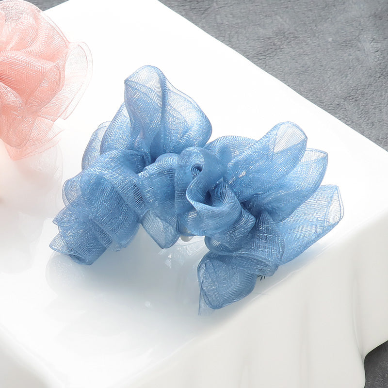 レシピNo.KR1057 オーガンジーリボンのフリルポニーフック