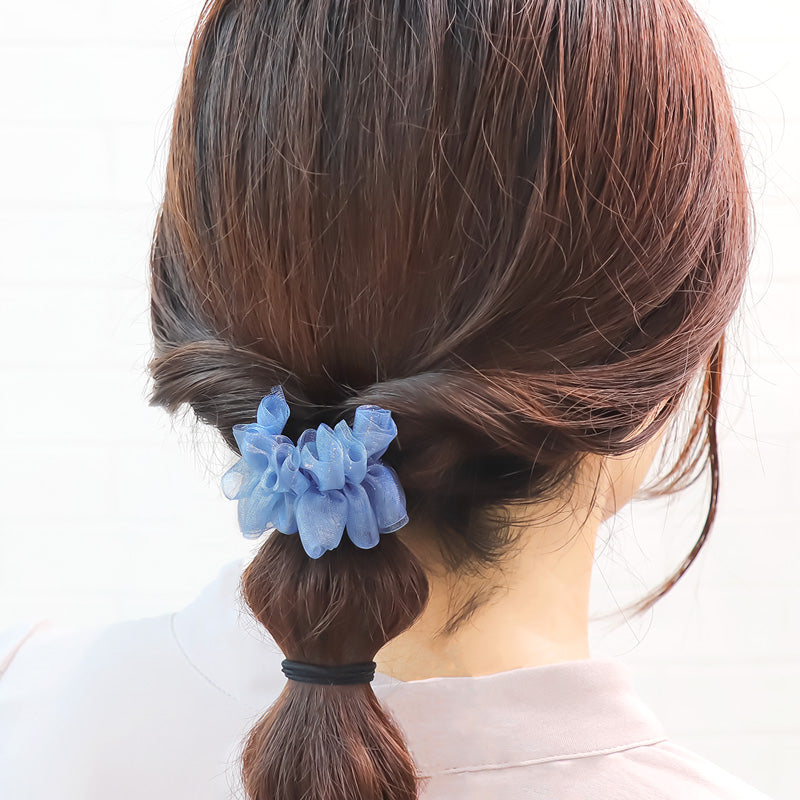 レシピNo.KR1057 オーガンジーリボンのフリルポニーフック