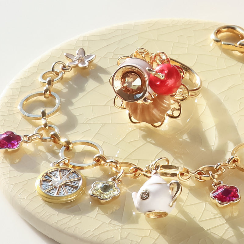 レシピNo.KR1062 紅茶モチーフのアクセサリー4種