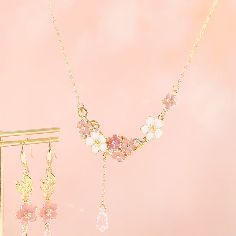 レシピNo.KR1129 さくらチャームのネック&ピアス