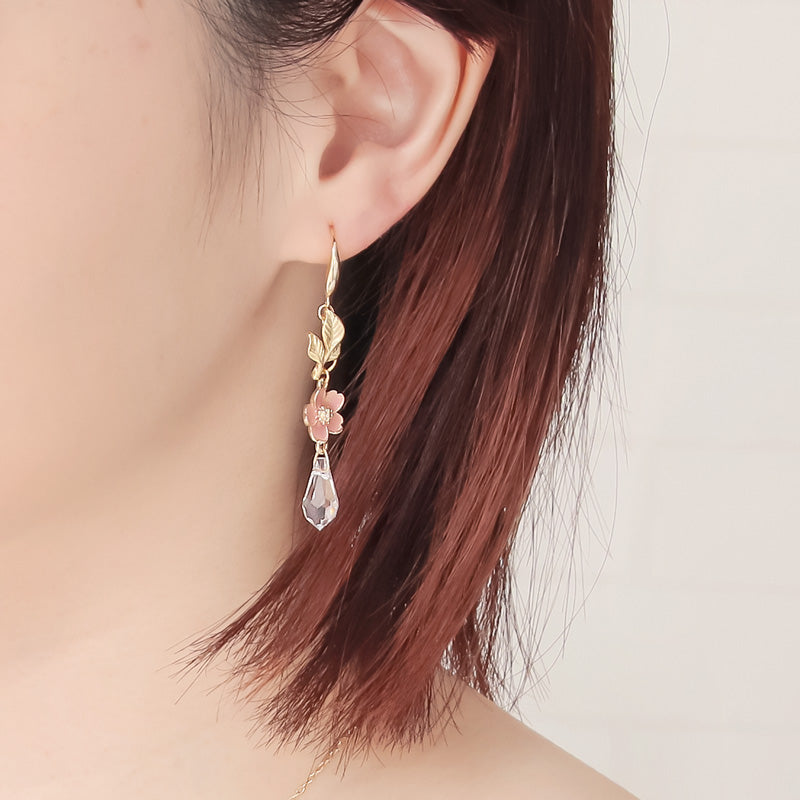 レシピNo.KR1129 さくらチャームのネック&ピアス